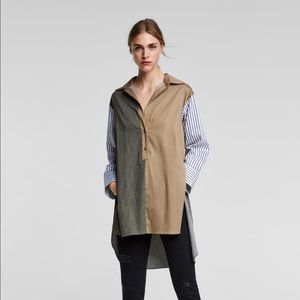 Zara Oversized patchwork shirt.
